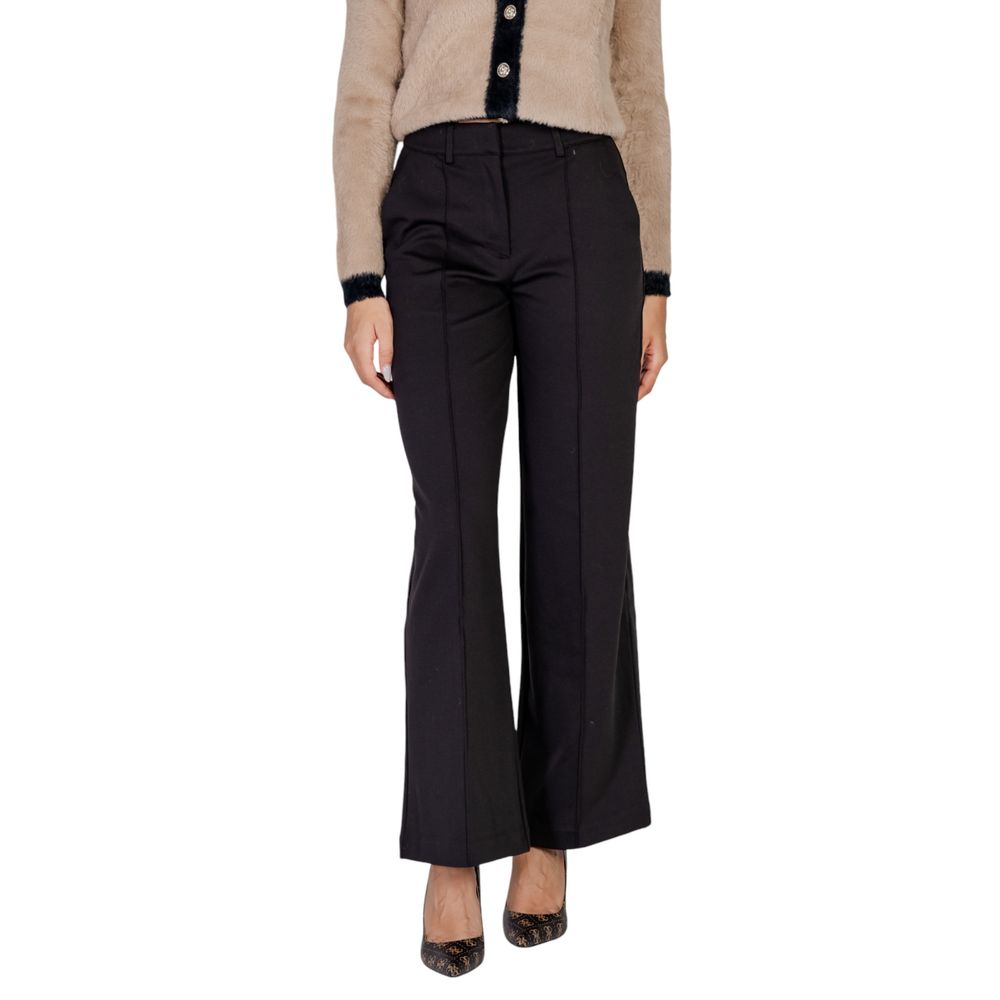 ICHI Black Polyester Pant