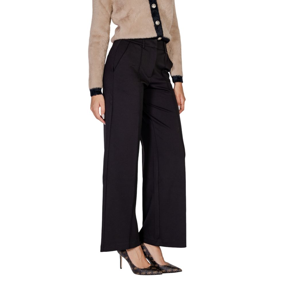 ICHI Black Polyester Pant