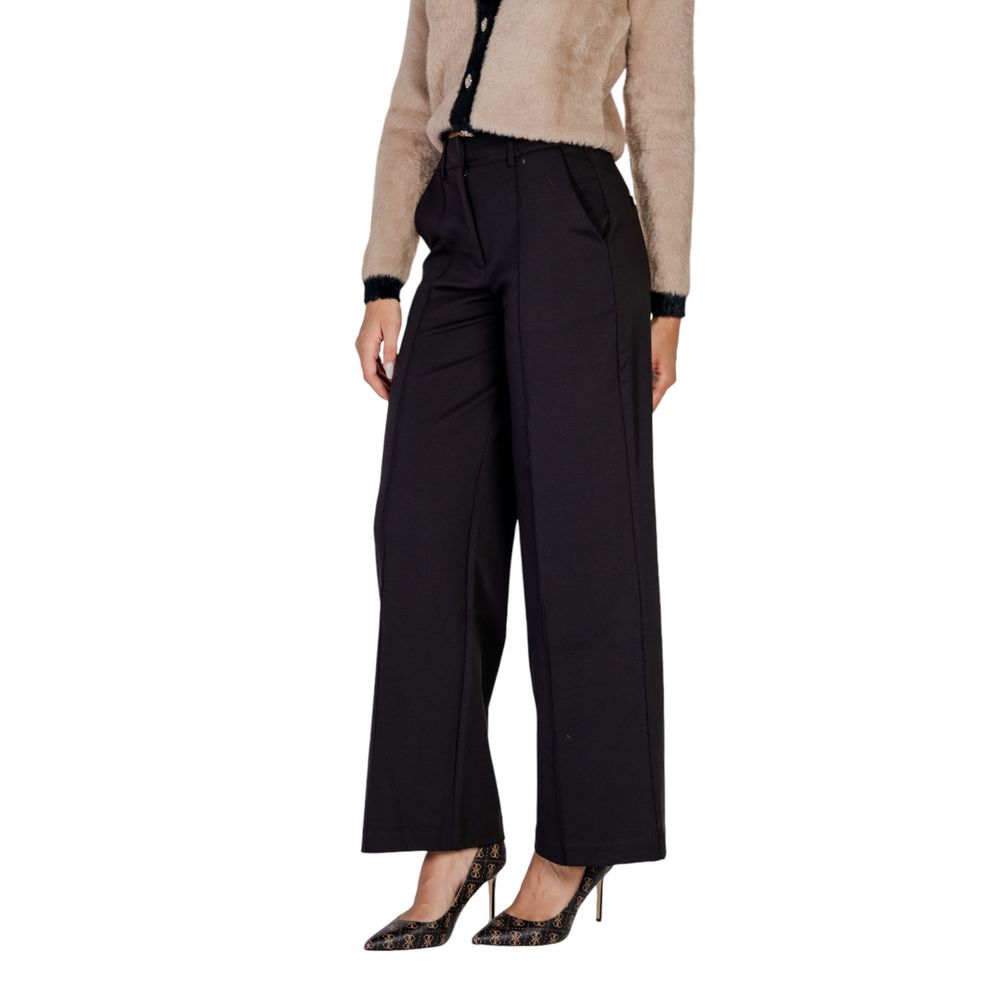 ICHI Black Polyester Pant