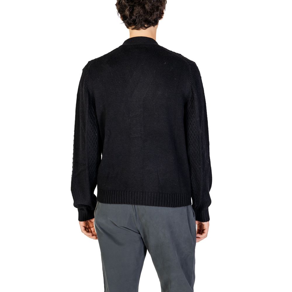 Hamaki-Ho – Schwarze Polyester-Strickjacke