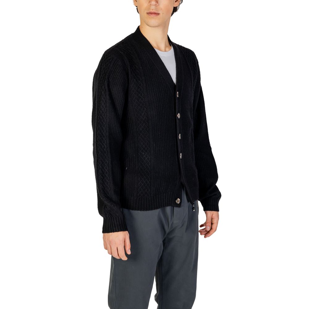 Hamaki-Ho – Schwarze Polyester-Strickjacke