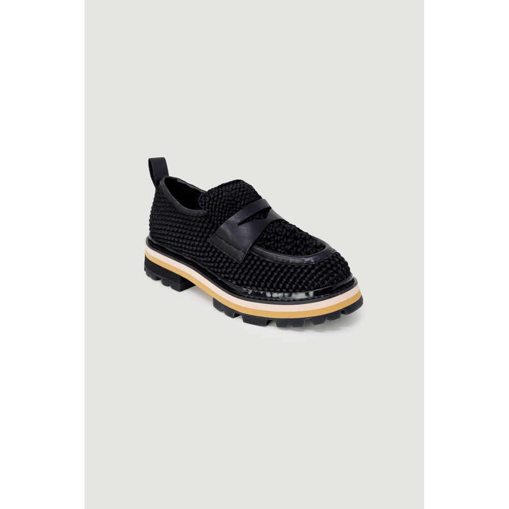 ASH Plateauschuhe aus schwarzem Leder