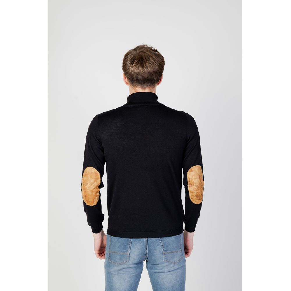 Alviero Martini Prima Classe Rollkragenpullover aus schwarzer Viskose