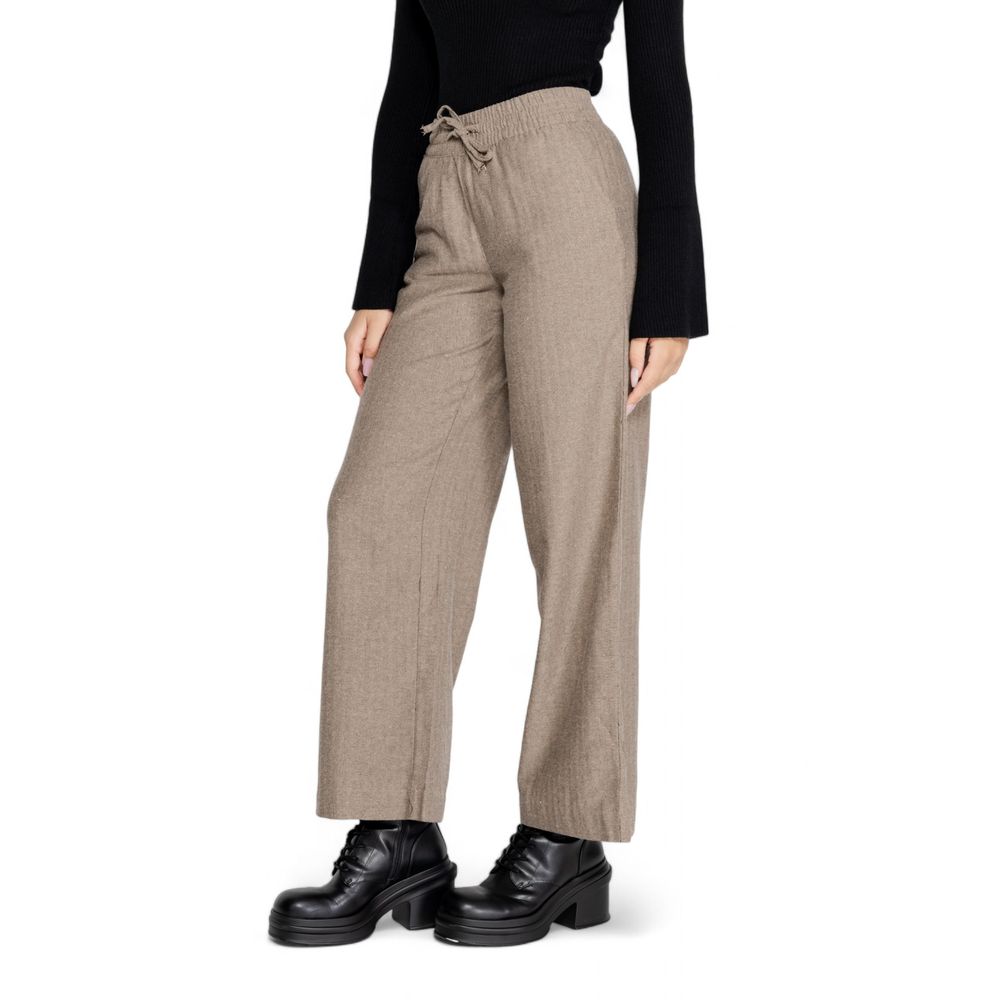 Jacqueline De Yong Braune Baumwollhose
