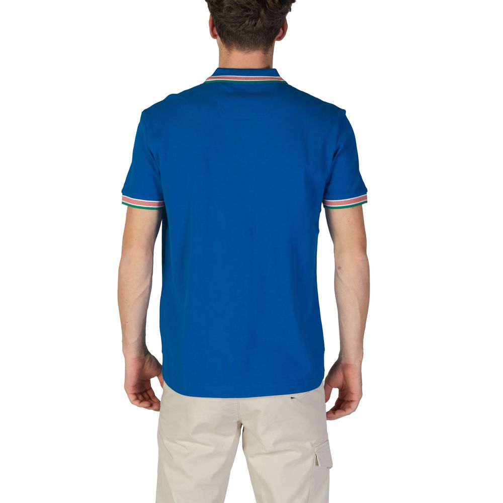 Hugo Boss – Blaues Poloshirt aus Baumwolle