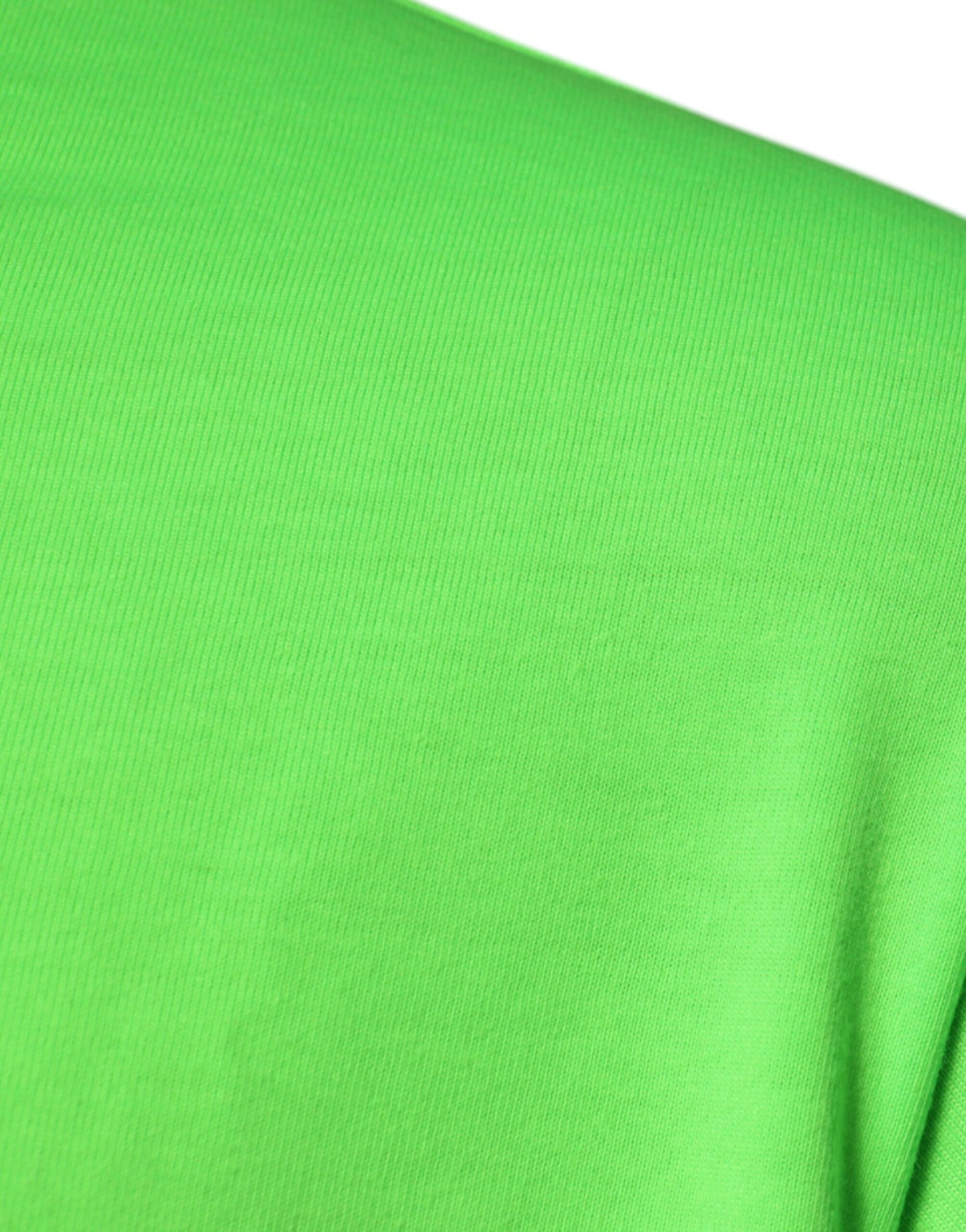Dolce &amp; Gabbana Grünes T-Shirt aus Baumwolle mit Rundhalsausschnitt und DG-Logo