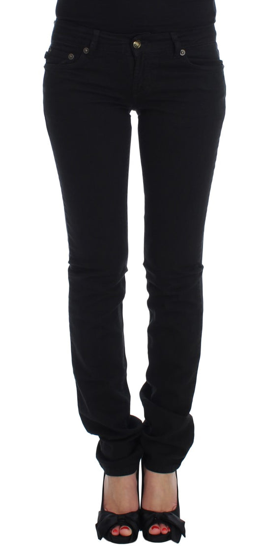 Cavalli – Schwarze Slim-Skinny-Fit-Jeans aus Baumwollstretch