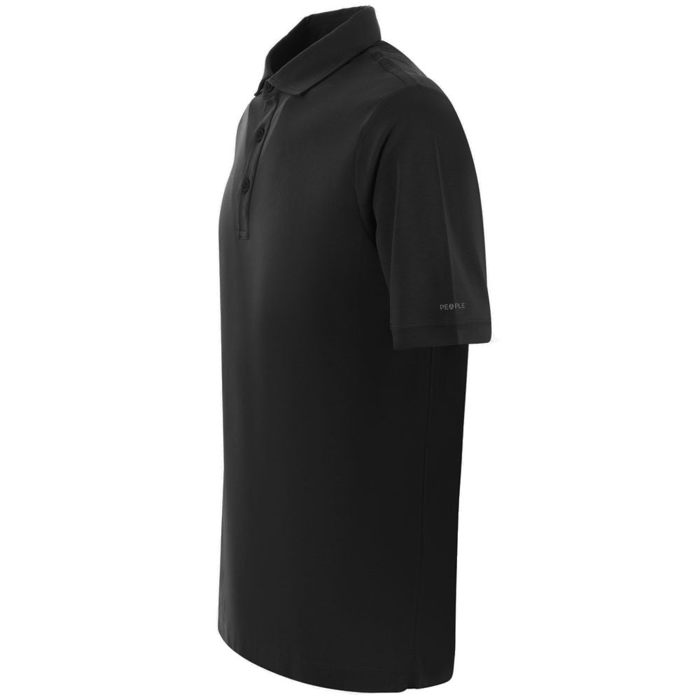 Schwarzes Poloshirt aus Baumwolle von People Of Shibuya
