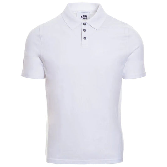 Weißes Poloshirt aus Baumwolle von Alpha Studio