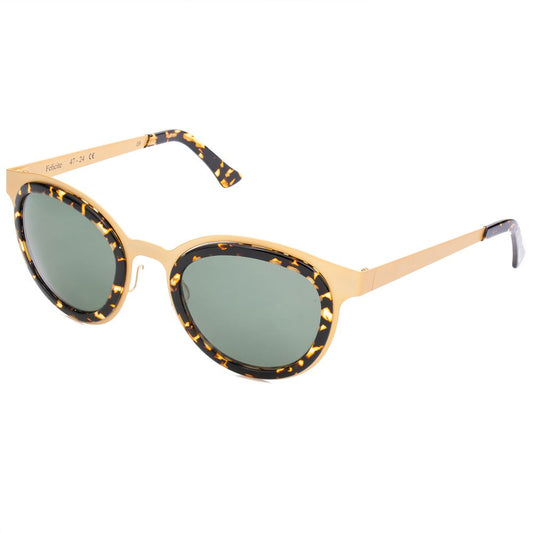 LGR Goldfarbene Edelstahl-Sonnenbrille