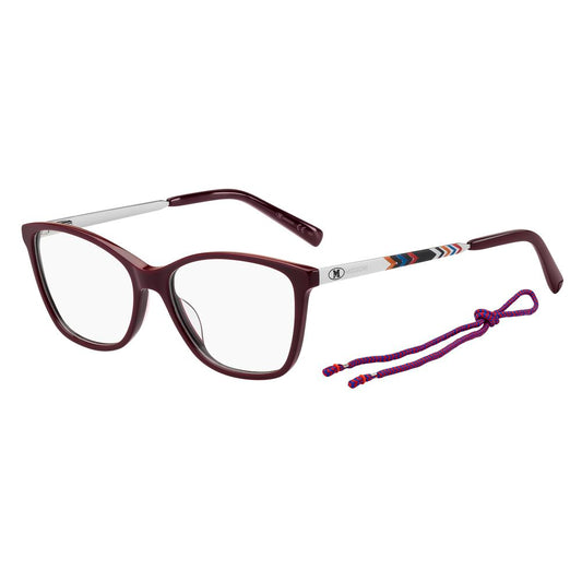 M Missoni – Burgunderrote Acetat-Brille