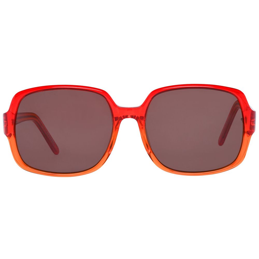More &amp; More Sonnenbrille aus rotem Kunststoff