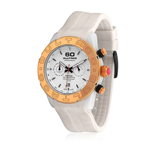 Bultaco-Uhr aus weißem Kautschuk