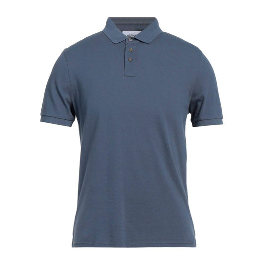 Blaues Poloshirt aus Baumwolle von Alpha Studio