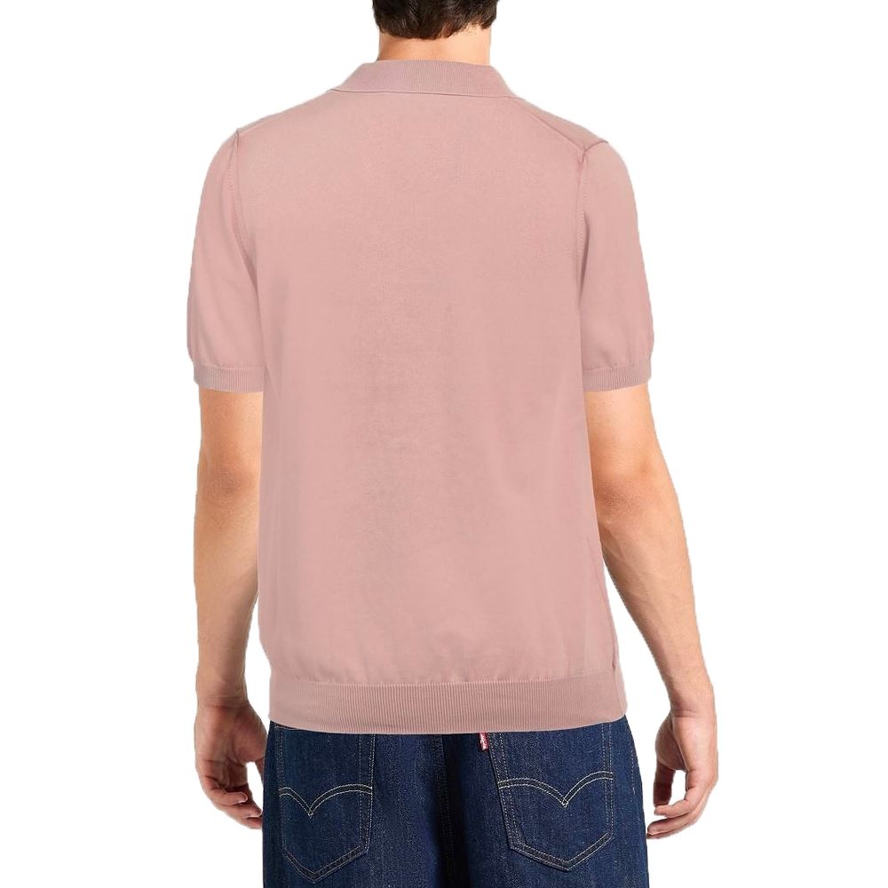 Alpha Studio Poloshirt aus rosa Baumwolle