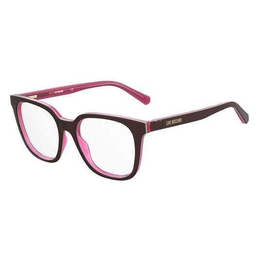 Love Moschino – Burgunderrote Acetat-Brille