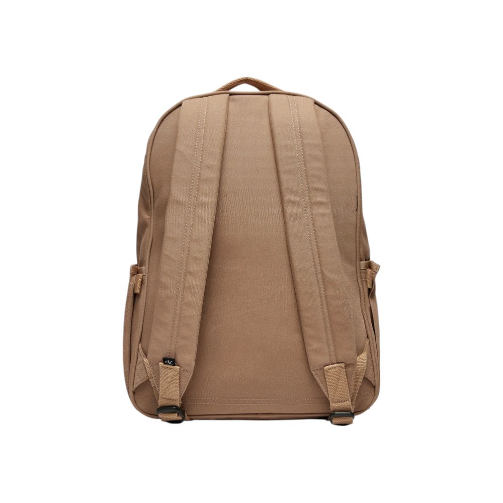 Calvin Klein Jeans – Beigefarbener Rucksack aus recyceltem Polyester