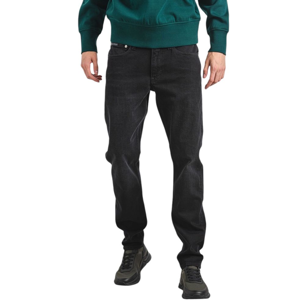 Calvin Klein Jeans – Schwarze Slim-Fit-Jeans aus Baumwolle