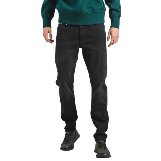 Calvin Klein Jeans – Schwarze Slim-Fit-Jeans aus Baumwolle