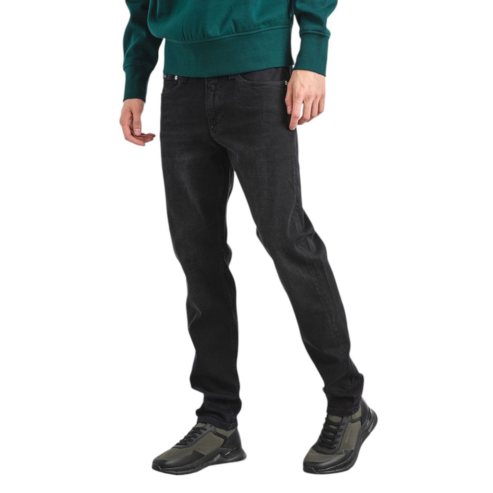 Calvin Klein Jeans – Schwarze Slim-Fit-Jeans aus Baumwolle