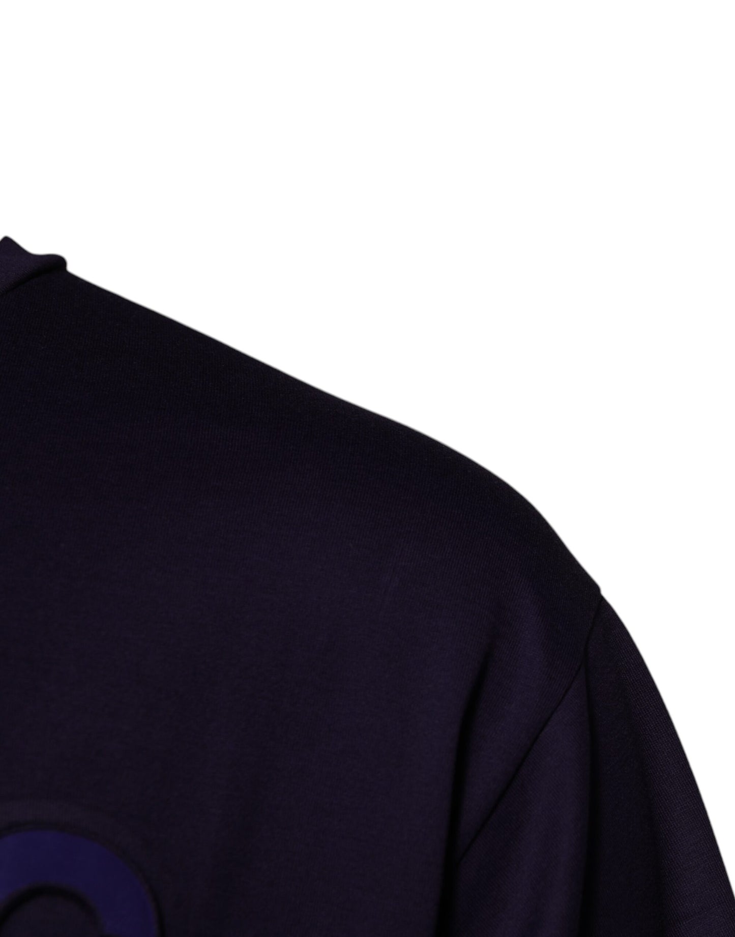 Dolce &amp; Gabbana Marineblaues T-Shirt aus Baumwolle mit Rundhalsausschnitt und DG-Logo