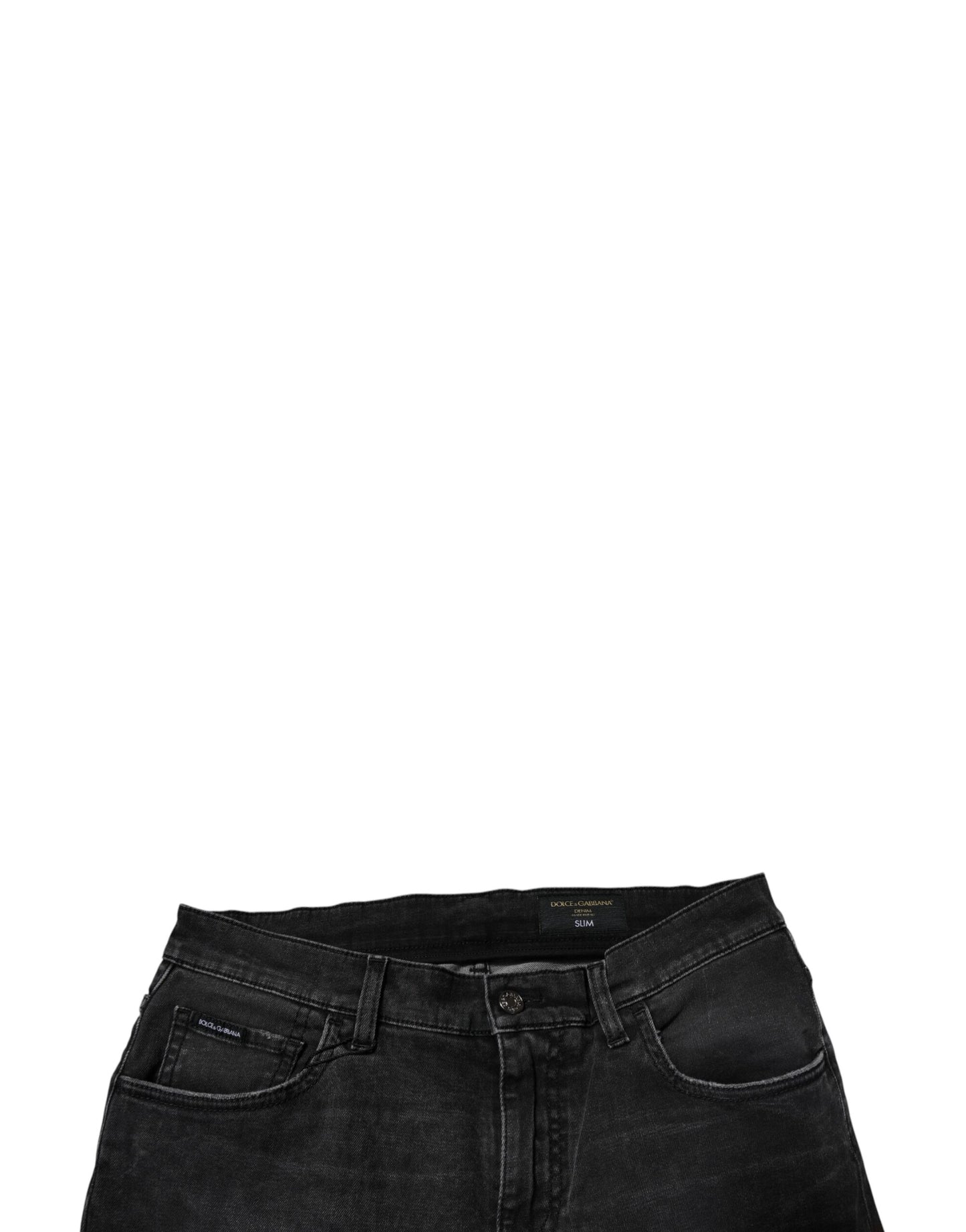 Dolce &amp; Gabbana Schwarze Skinny-Jeans aus Baumwollstretch für Herren
