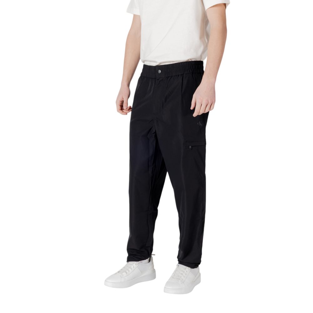 Calvin Klein Jeans – Schwarze Polyesterhose