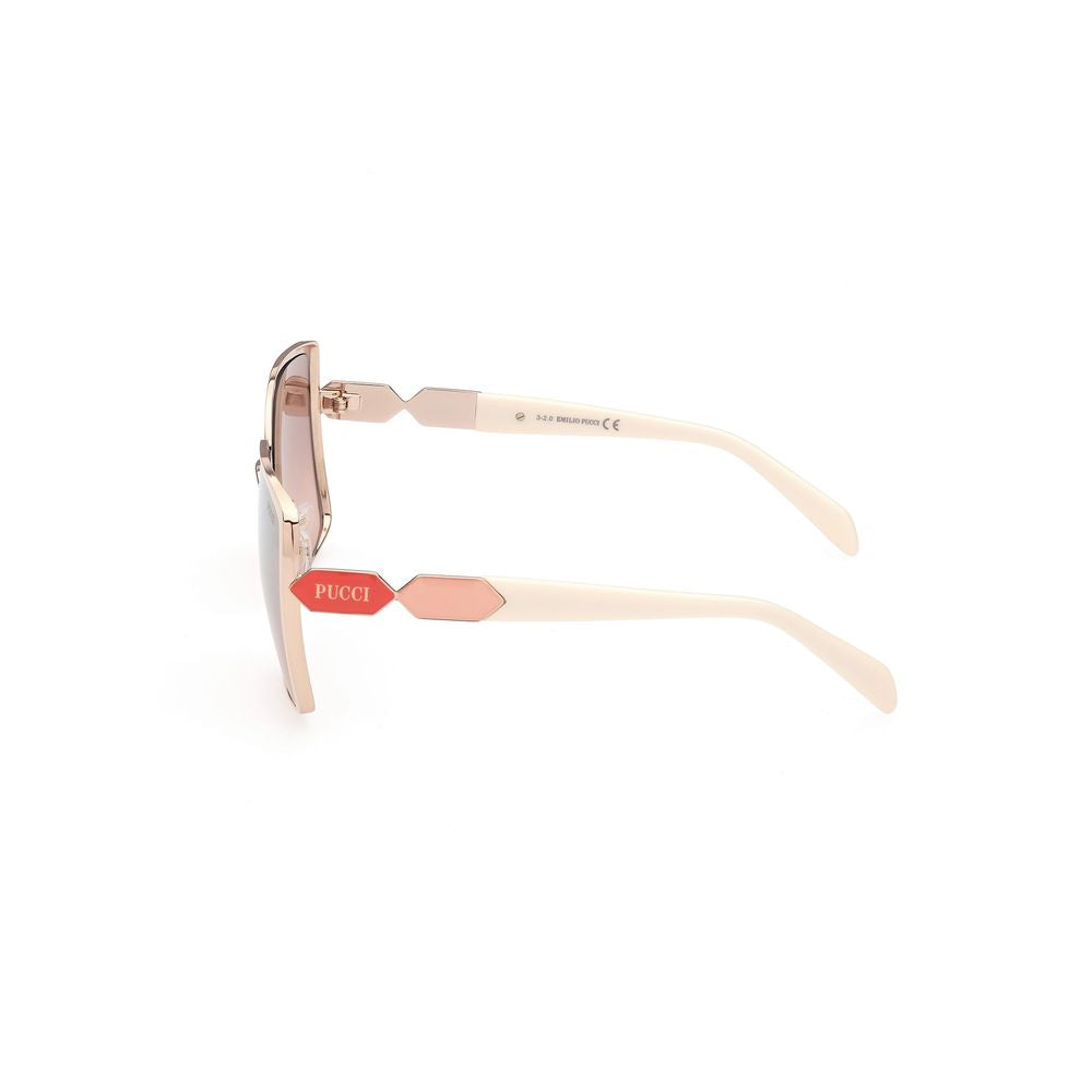 Emilio Pucci Sonnenbrille aus weißem Metall