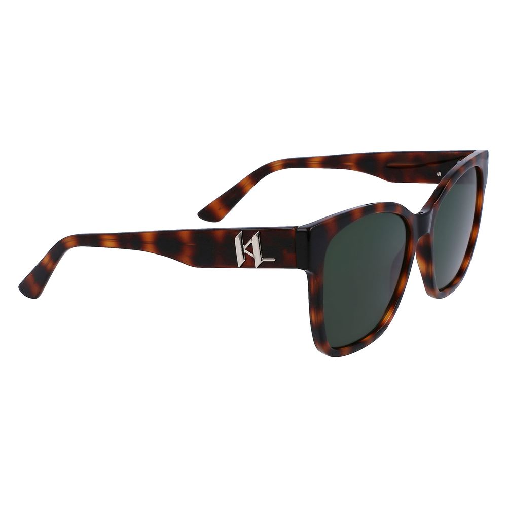 Karl Lagerfeld – Braune Sonnenbrille mit Spritzguss