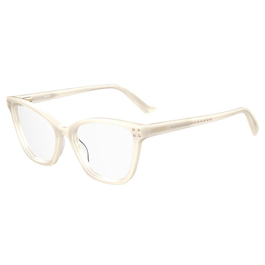 Moschino Cremefarbene Acetatrahmen
