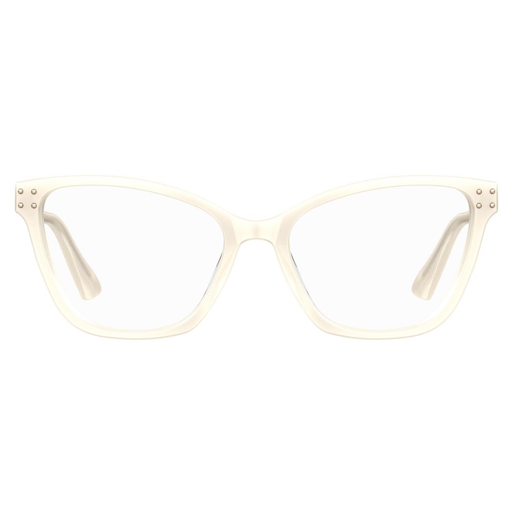 Moschino Cremefarbene Acetatrahmen