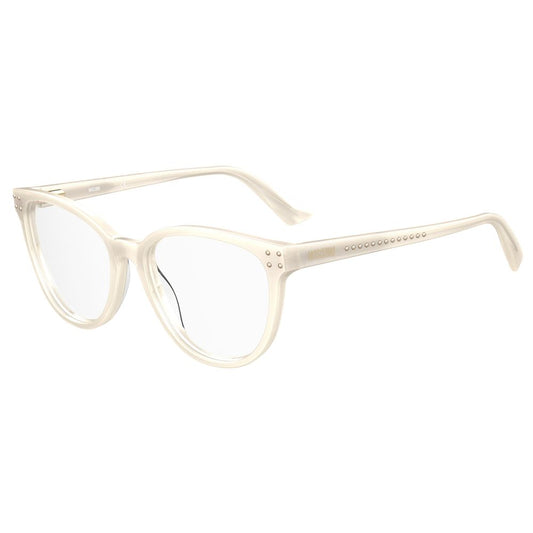 Moschino Cremefarbene Acetatrahmen