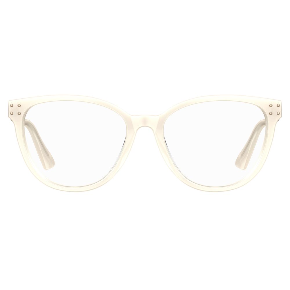 Moschino Cremefarbene Acetatrahmen