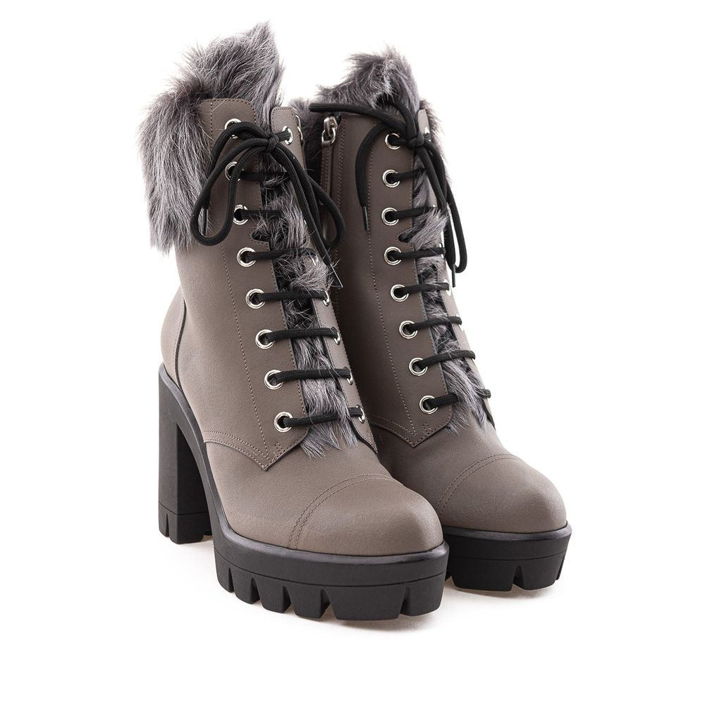 Giuseppe Zanotti, Stiefel aus grauem Öko-Leder
