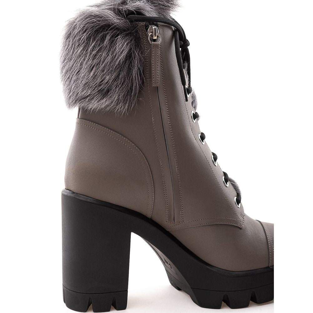 Giuseppe Zanotti, Stiefel aus grauem Öko-Leder