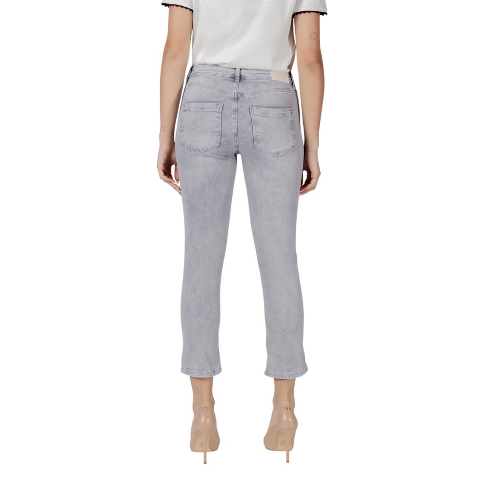 Street One Gray Cotton Slim Fit Jean