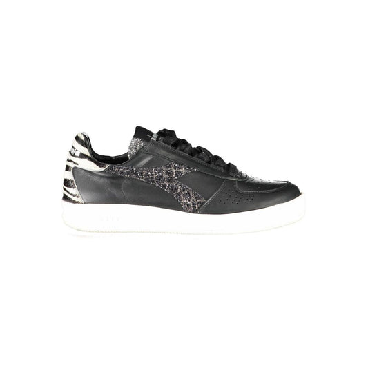 Diadora Damen-Sneaker aus schwarzem Leder