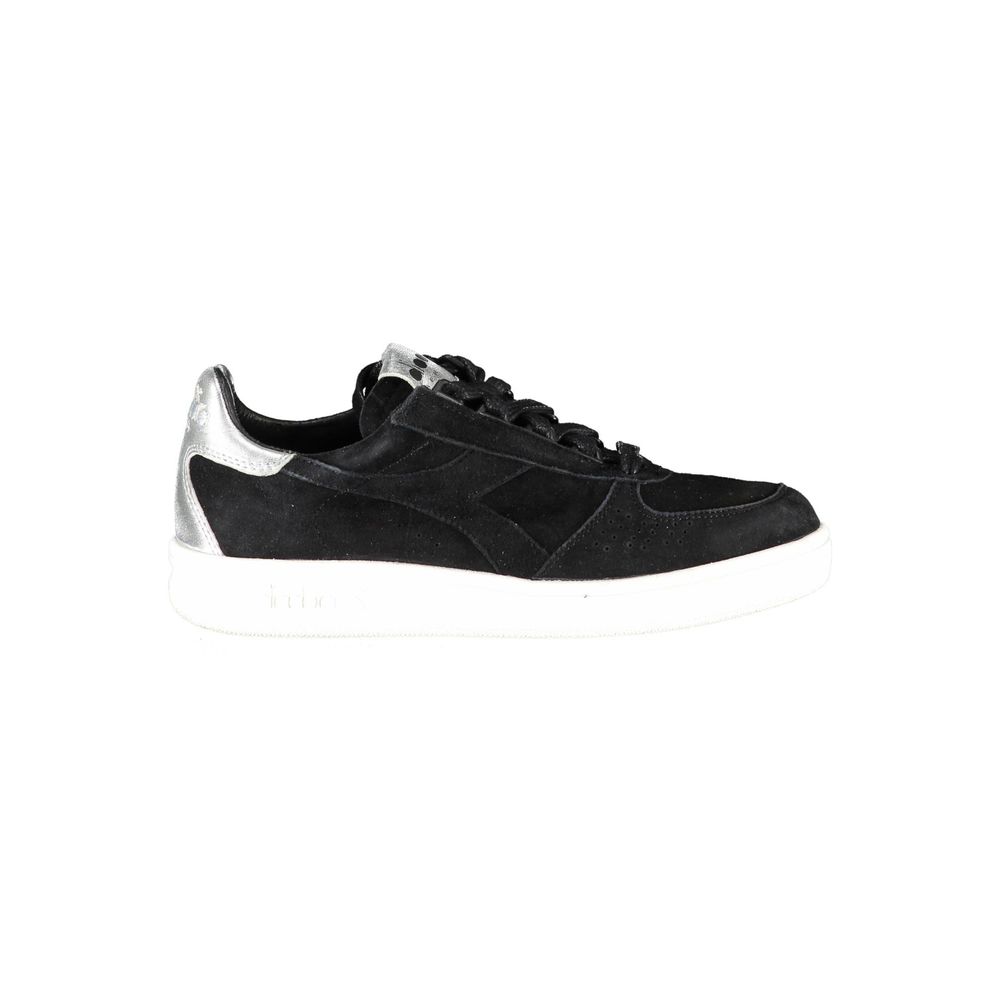 Diadora Damen-Sneaker aus schwarzem Leder