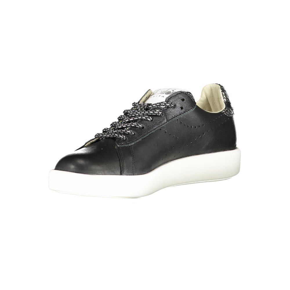 Diadora Damen-Sneaker aus schwarzem Leder