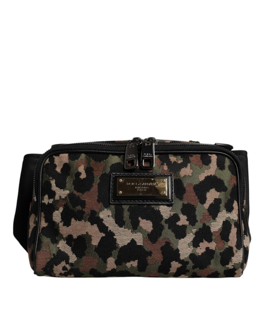 Dolce &amp; Gabbana – Bauchtasche mit mehrfarbigem Leopardenmuster und DG-Logo
