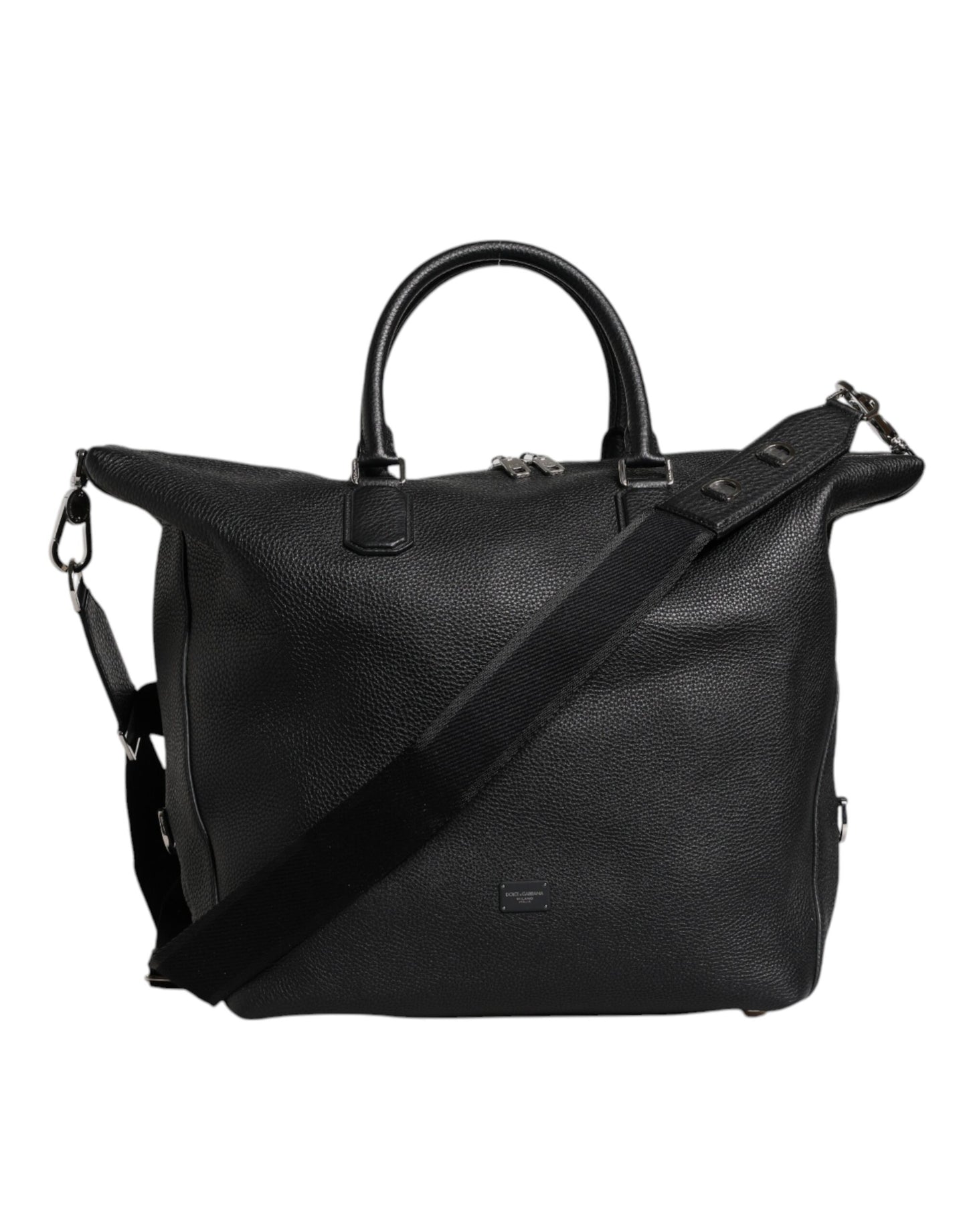 Dolce &amp; Gabbana – Reisetasche aus schwarzem Kalbsleder