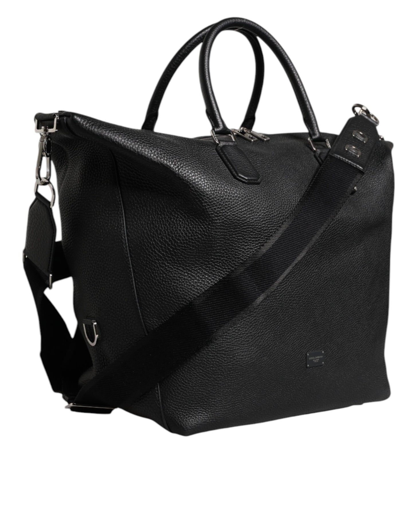 Dolce &amp; Gabbana – Reisetasche aus schwarzem Kalbsleder