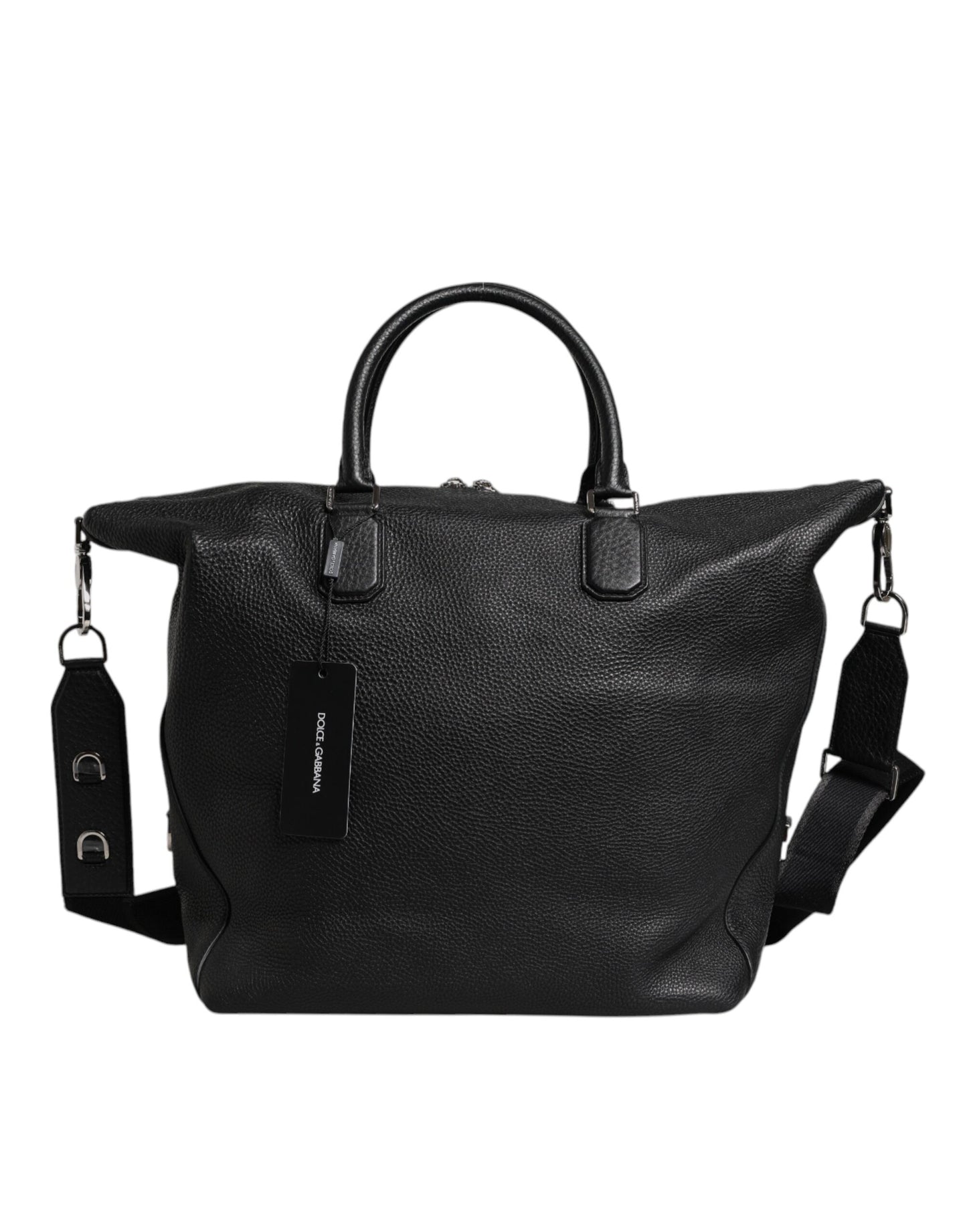 Dolce &amp; Gabbana – Reisetasche aus schwarzem Kalbsleder