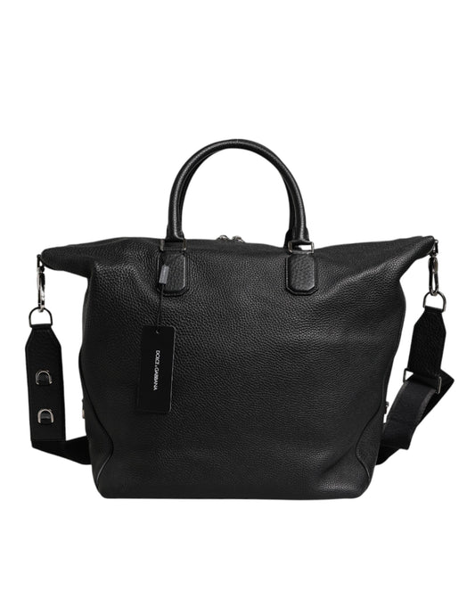 Dolce &amp; Gabbana – Reisetasche aus schwarzem Kalbsleder