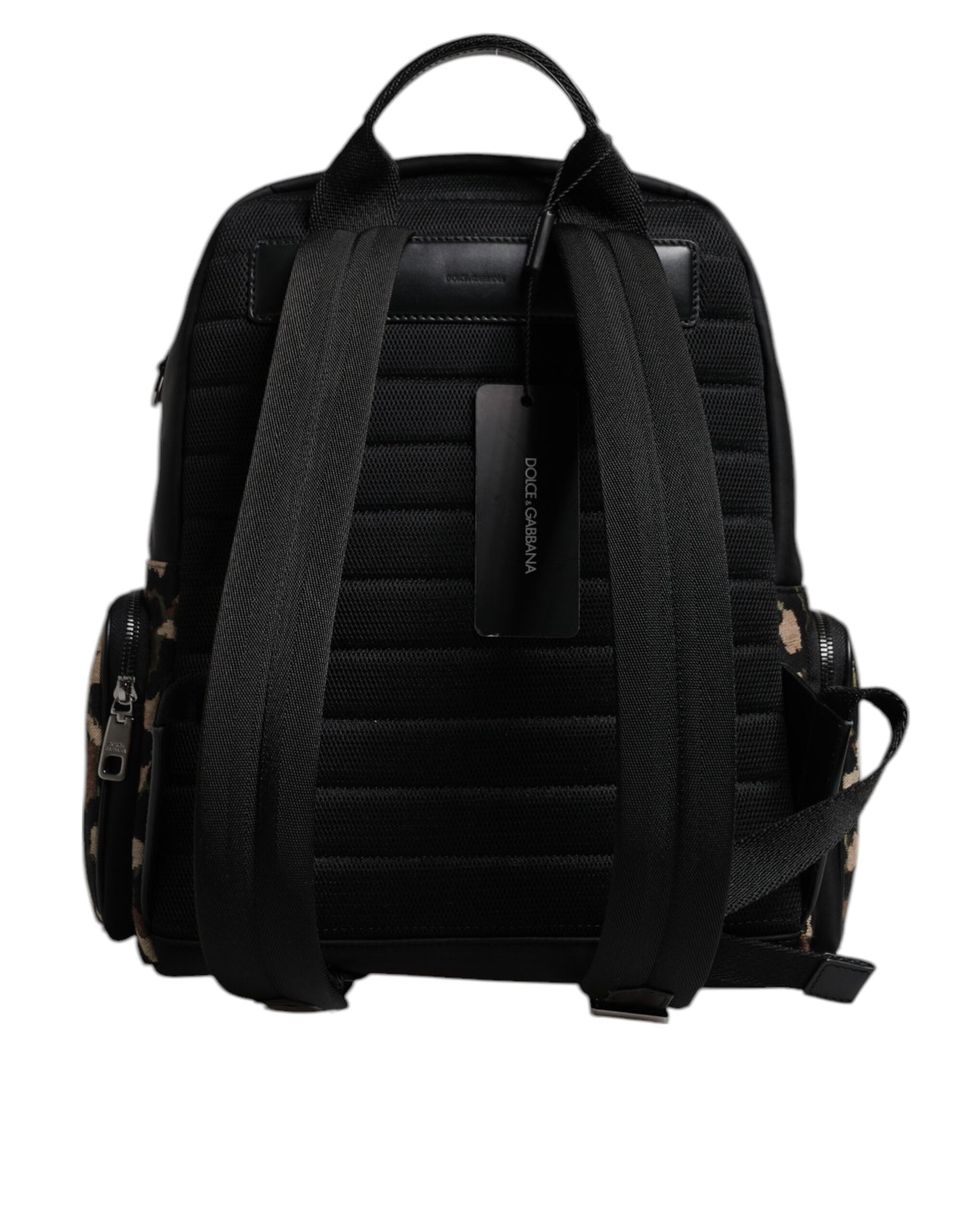 Dolce &amp; Gabbana Mehrfarbiger Rucksack mit Leopardenmuster und DG-Logo-Plakette für Männer