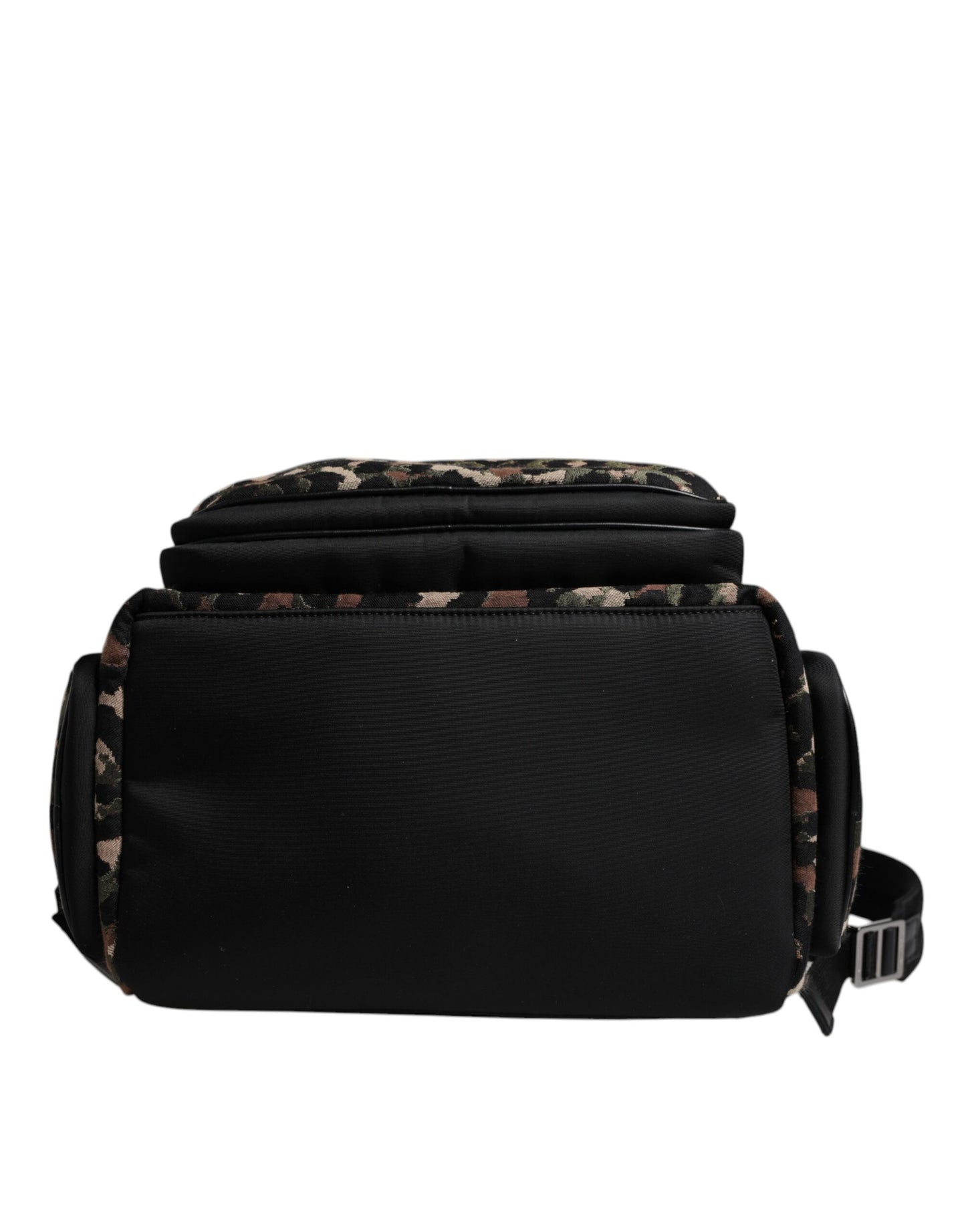 Dolce &amp; Gabbana Mehrfarbiger Rucksack mit Leopardenmuster und DG-Logo-Plakette für Männer