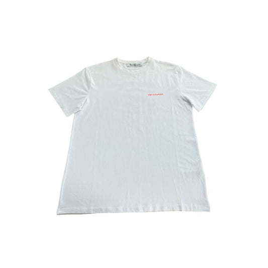 Trussardi Beachwear Herren-T-Shirt aus weißer Baumwolle