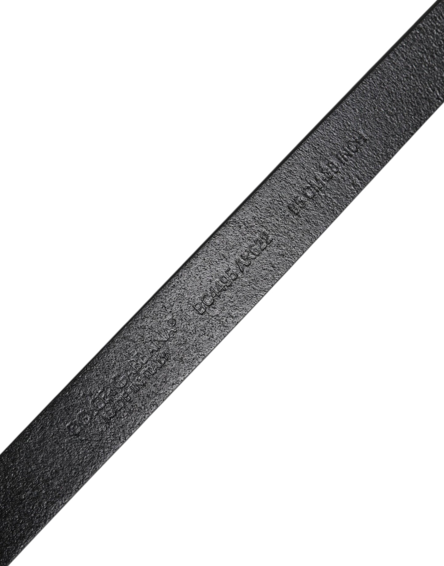 Dolce & Gabbana Black Calfskin Classic Metal Logo Buckle Belt