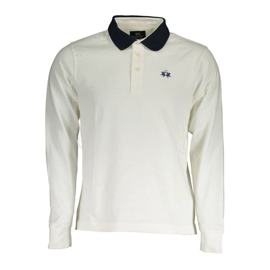 La Martina Weißes Herren-Poloshirt aus Baumwolle
