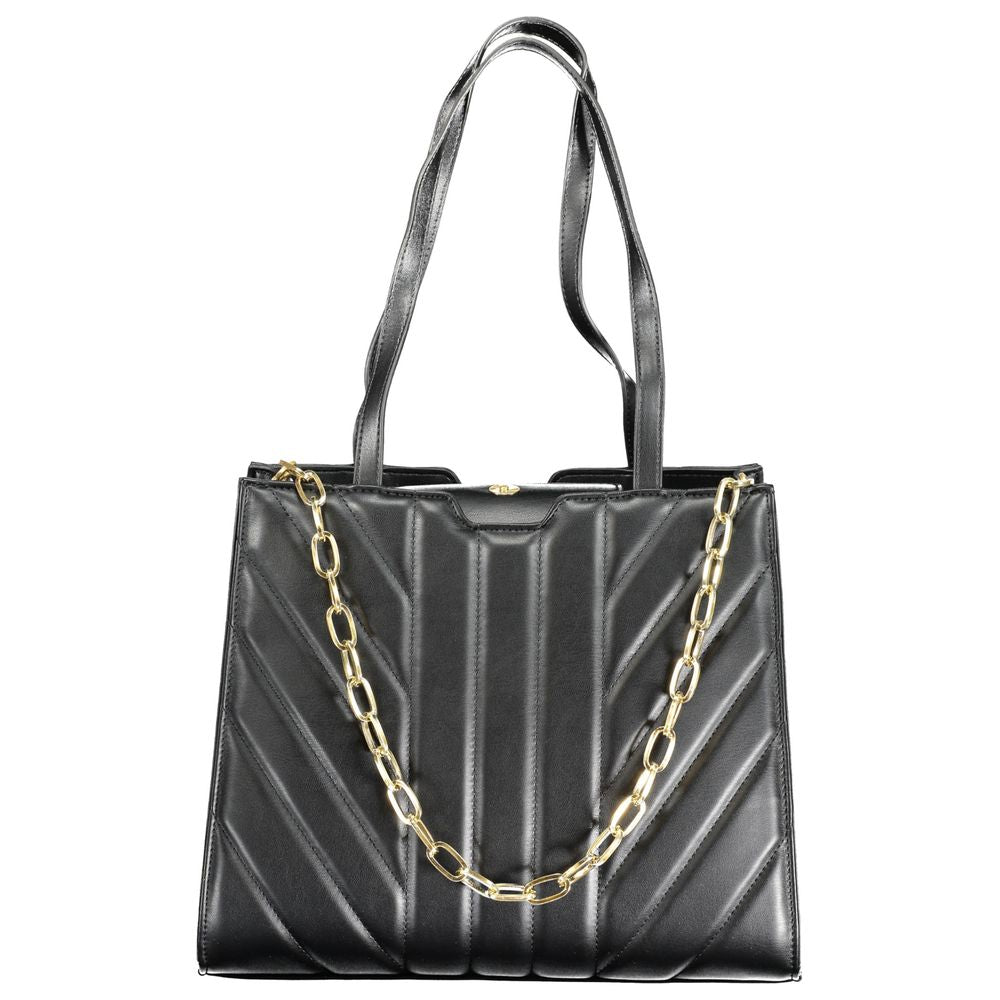 Mario Valentino Schwarze Polyethylen-Handtasche